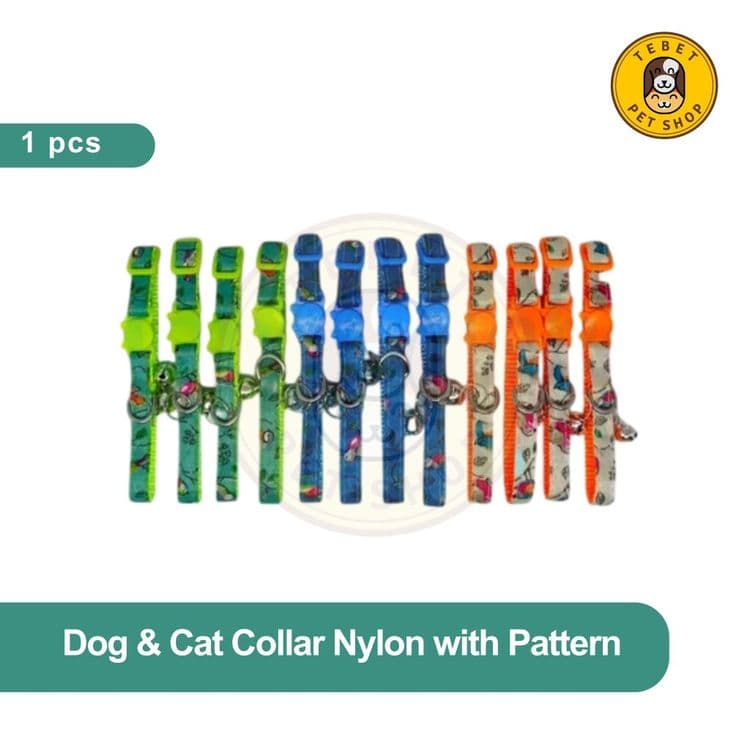 Image of Kalung Nylon kucing Bermotif with Bell