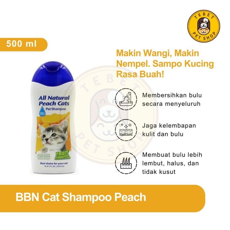 Image of BBN Cat Shampo Peach 500ML  Shampo Khusus Kucing