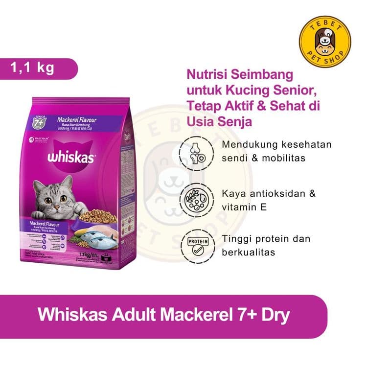 Image of Whiskas Adult Mackerel 7+