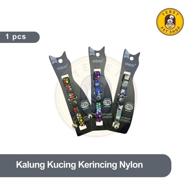 Image of Kalung Kucing Krincing Bermotif - Bahan Nylon