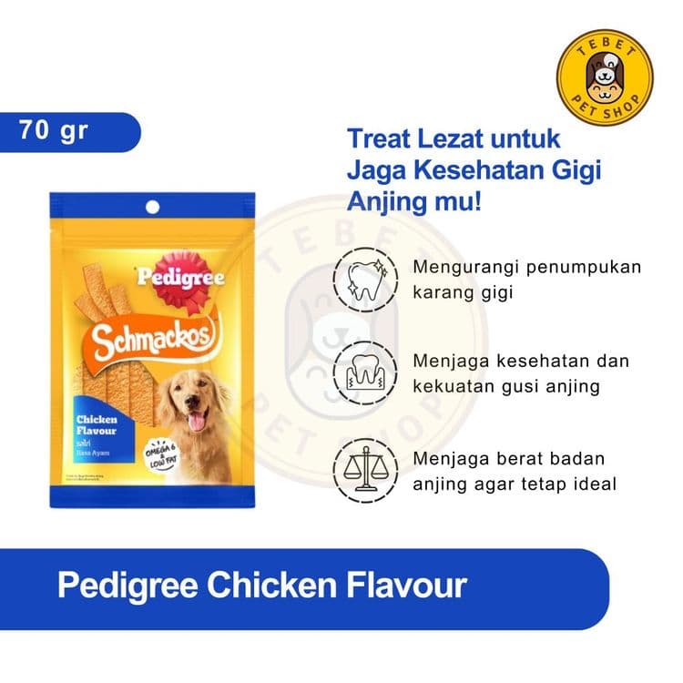 Image of Pedigree Schmackos Meat Jerky All Variant 70GR