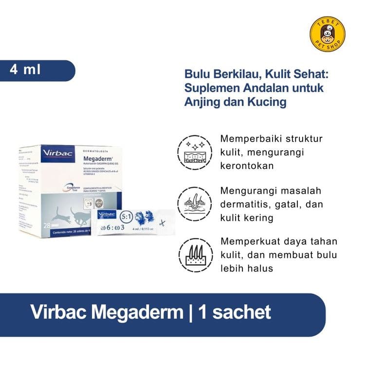 Image of Megaderm Virbac 4ml | Harga 1 Sachet