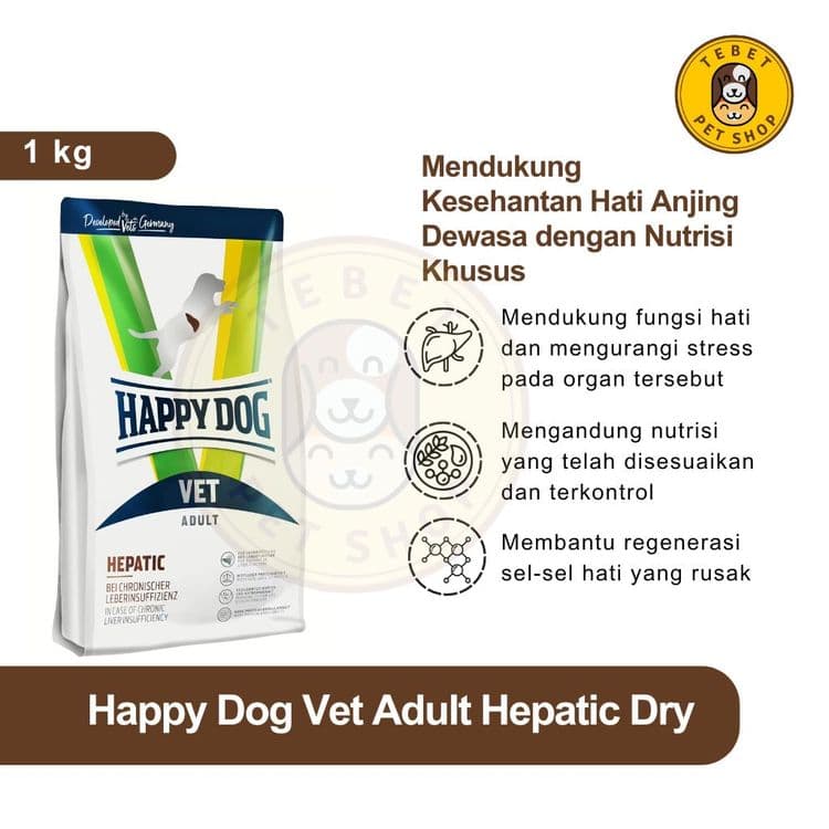 Image of Happy Dog VET Hepatic Dry Food | Makanan untuk Anjing dengan Gangguan Fungsi Hati