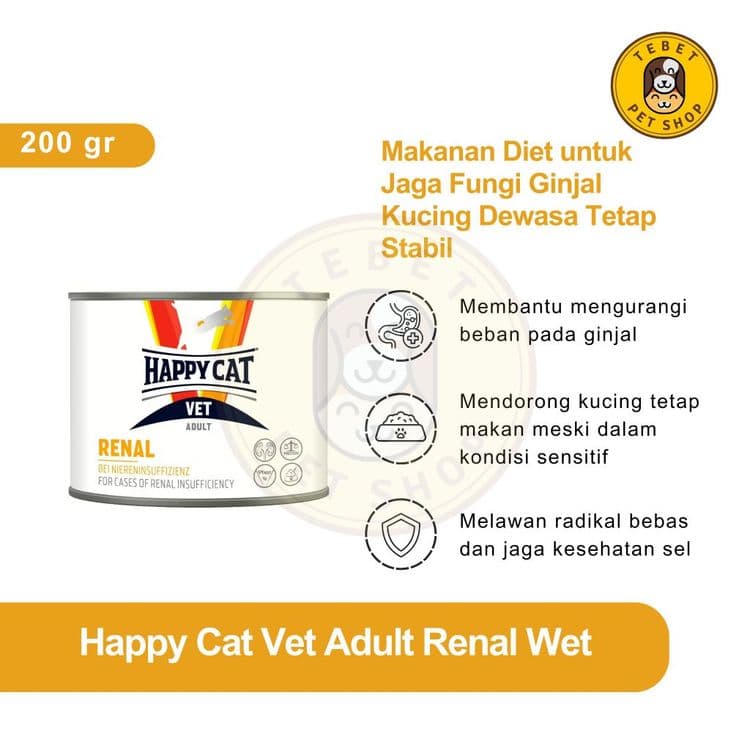 Image of HAPPY CAT VET ADULT RENAL 200GR | WET FOOD KHUSUS KUCING DENGAN MASALAH GINJAL