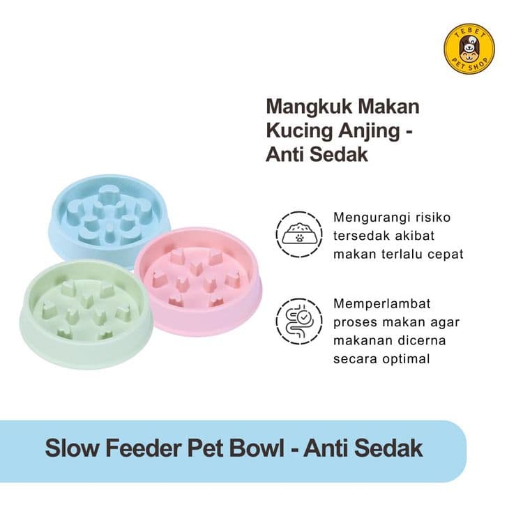 Image of Slow Feeder Pet Bowl - Tempat Makan Anti Sedak