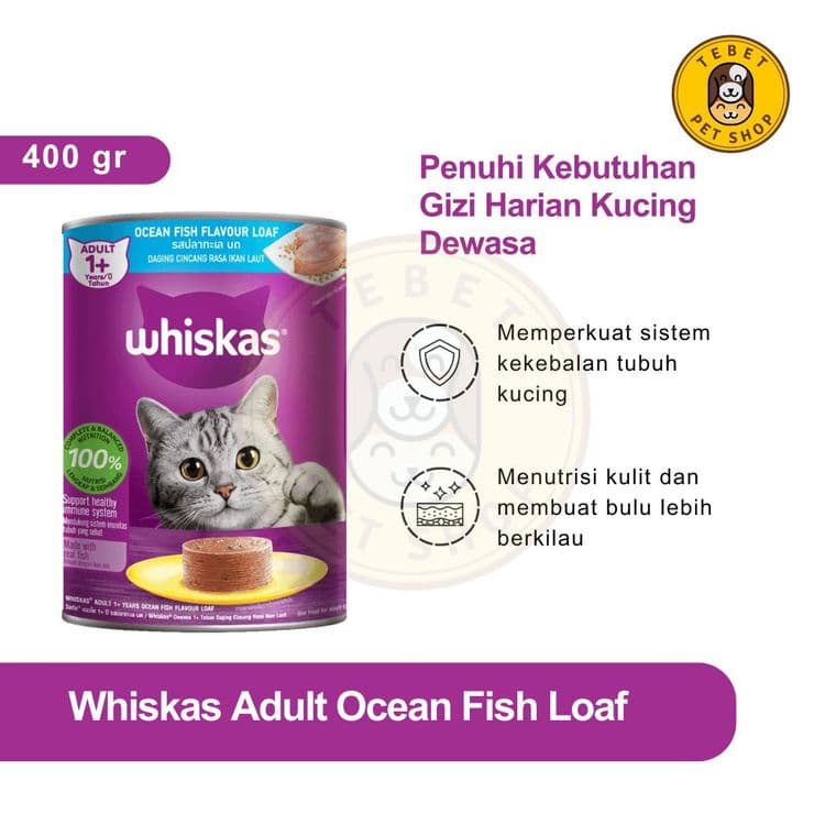 Image of Whiskas Kaleng 400GR | Makanan Basah Kaleng untuk Kucing