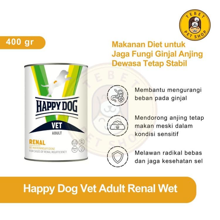 Image of Happy Dog Vet Renal 400GR Canned | Wet Food Khusus Anjing Sakit Ginjal
