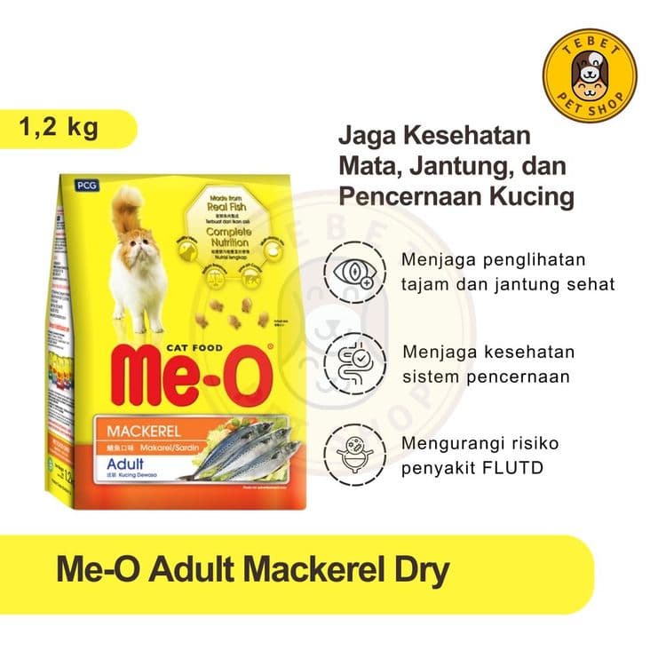 Image of Meo Adult Mackerel 1,2KG Dry Food Makanan Kucing Dewasa