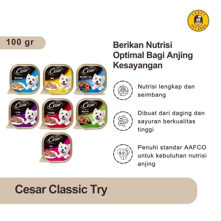 Image of CESAR Makanan Anjing Basah All Varian 100GR