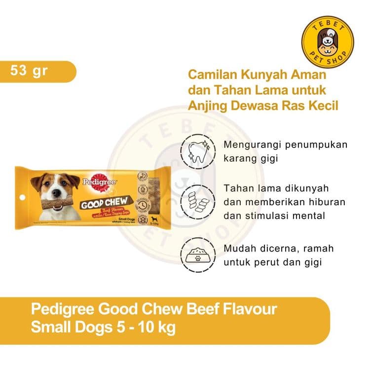 Image of Pedigree Good Chew Treat Beef Flavor Adult Dog All Size
