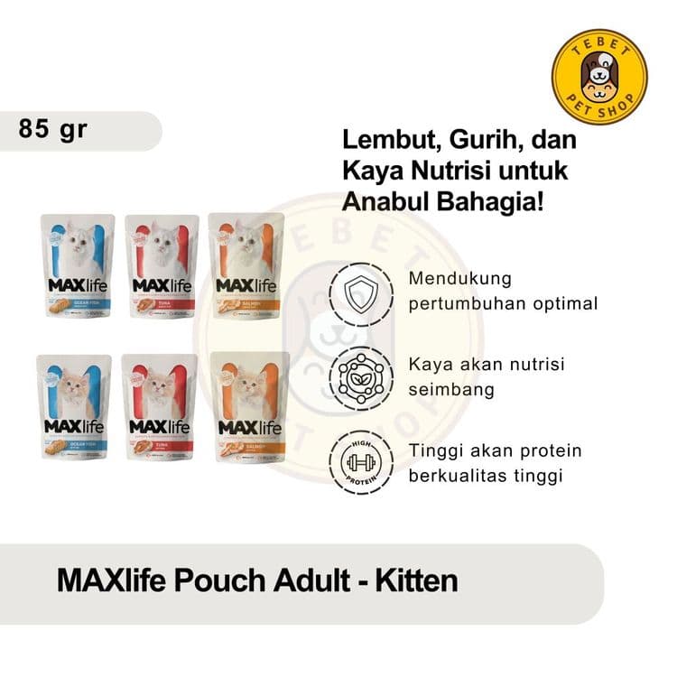 Image of MAXlife Pouch 85GR | Makanan Basah Kucing