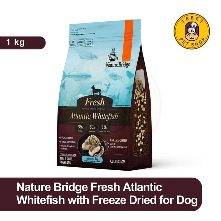 Image of Nature Bridge Atlantic Whitefish Mini & Small Breed Dog 1,5KG Dry Food