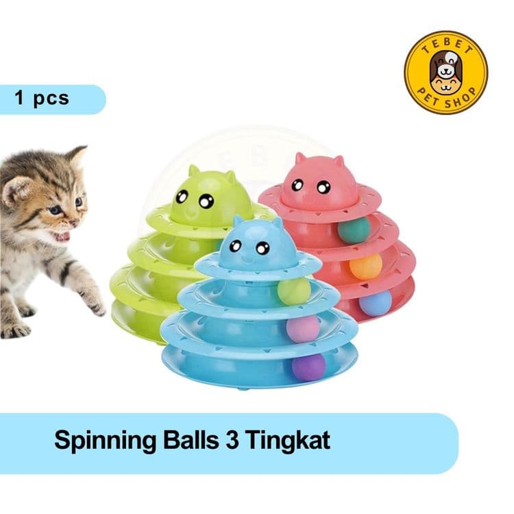 Image of Circular Cat Toy | Mainan Kucing Interaktif Bola Tower Tingkat 