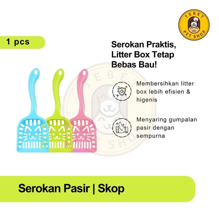 Image of Sekop Pasir Kucing Bentuk Kucing - Serokan Poop Kucing