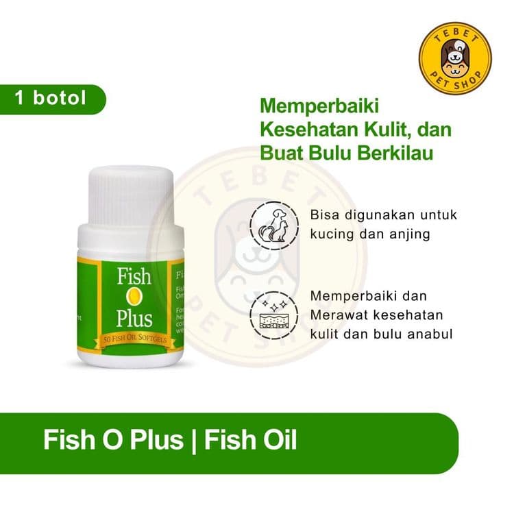 Image of Fish O Plus Anjing Kucing - Minyak Ikan Anjing dan Kucing