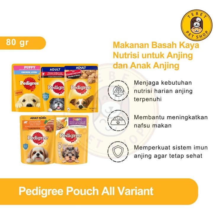 Image of Pedigree Wet Food Pouch All Variant 80GR