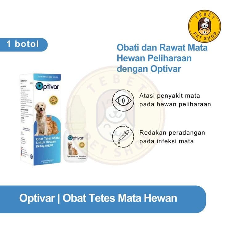 Image of Optivar 15ml | Obat Tetes Mata Hewan