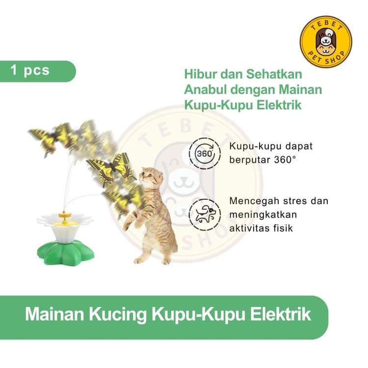 Image of Mainan Kucing Kupu-Kupu Elektrik Terbang