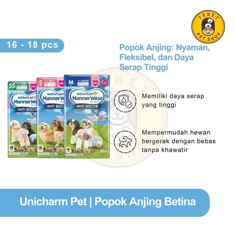 Image of Popok Anjing Betina - Unicharm Pet Manner Wear