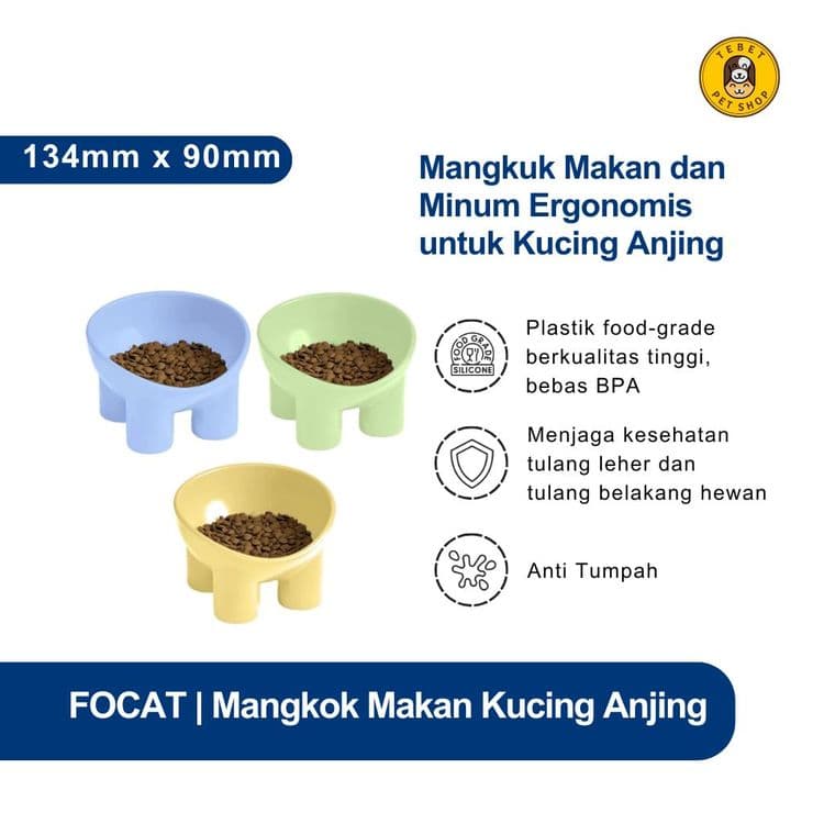 Image of Mangkok Makan Kucing Anjing - FOCAT Pet Feeder Bowl M44