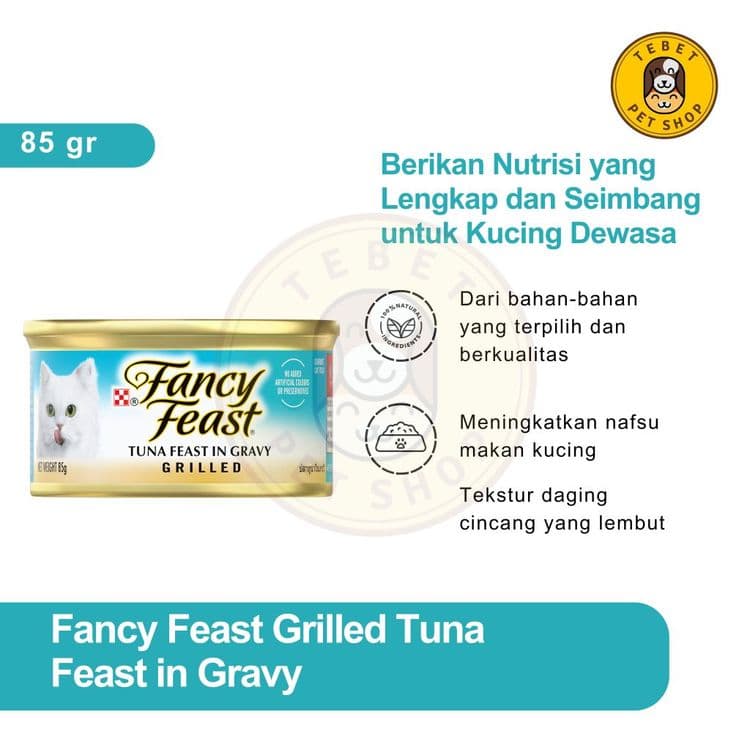 Image of PURINA FANCY FEAST GRILLED TUNA FEAST IN GRAVY GOURMET WET CAT FOOD 85 GR