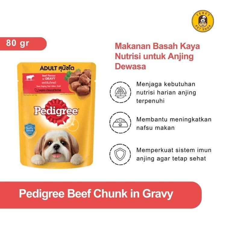 Image of Pedigree Beef in Gravy Wet Food Adult