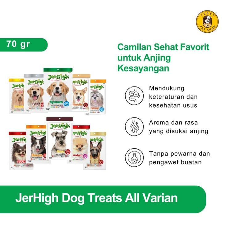 Image of Jerhigh Cemilan Anjing All Varian Dog Treats 70GR