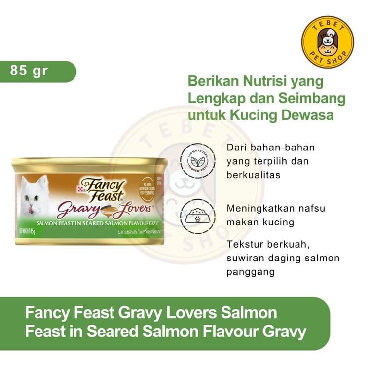 Image of Fancy Feast – Salmon Feast in Seared Salmon Flavour Gravy 85gr