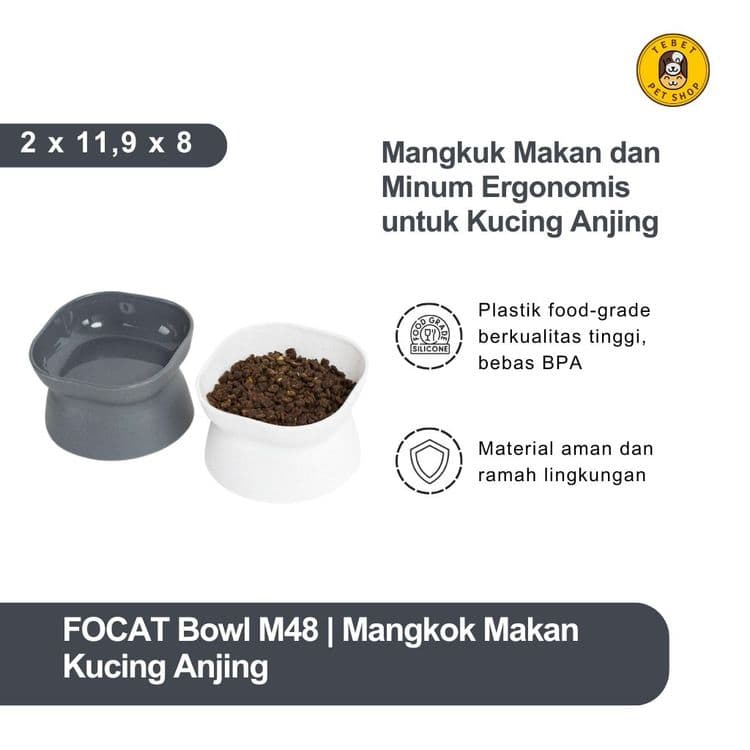 Image of Mangkok Makan Kucing Anjing - FOCAT Pet Feeder Bowl M48