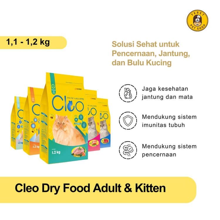 Image of Cleo Dry Food Adult & Kitten - Makanan Kucing Kering