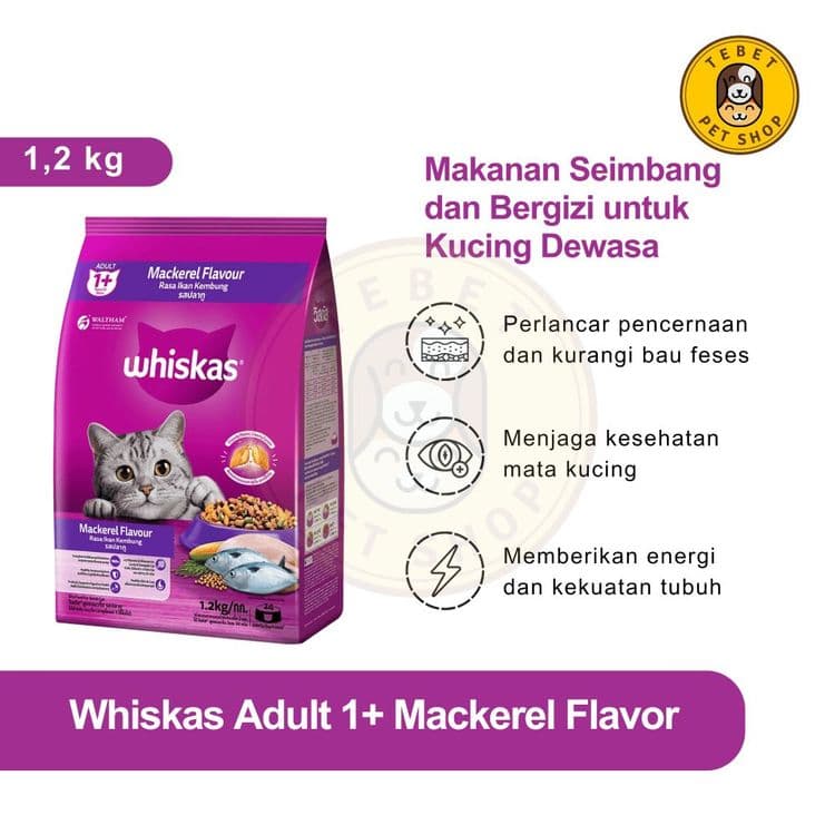 Image of Whiskas Adult Mackerel 1,2KG