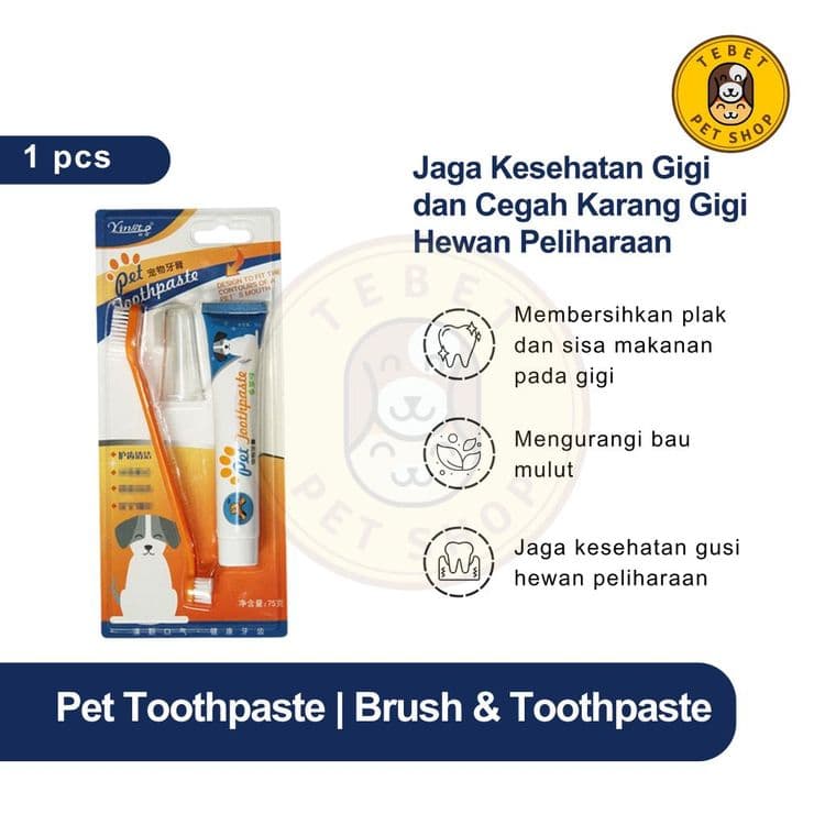 Image of Sikat Gigi plus Odol untuk Anjing dan Kucing